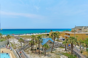 beach & pool views from the balcony