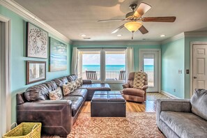 Living Room | Queen Sleeper Sofa | Ocean Views