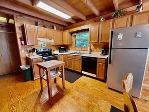 Fully equipped kitchen with standard coffee pot