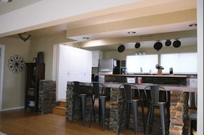 Kitchen and eating area
