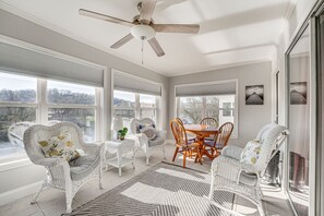 Sunroom | Marina View | 3rd-Floor Condo | Stairs Required to Access