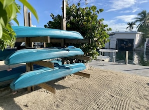 3 waterside kayaks just waiting for you!