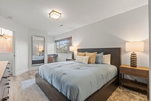 Vacation Rentals in Park City at Prospector Lodge 536: Primary bedroom with King bed with ensuite bathroom