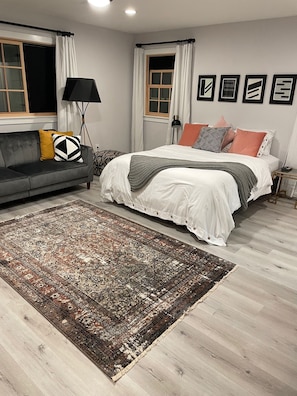 Queen-sized bed.