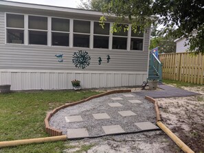 Walkway to porch and front door