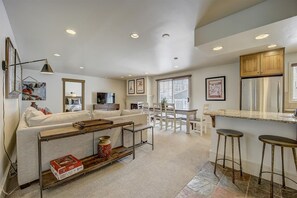 Open layout with ample entertaining space.