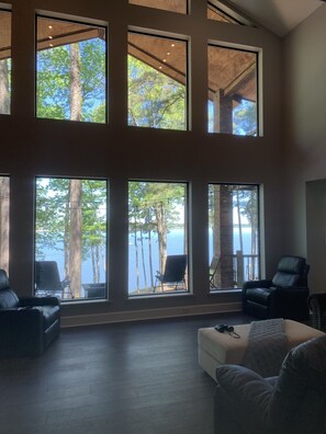 Living area and view of the lake
