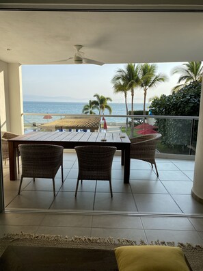 The balcony in front of the front room