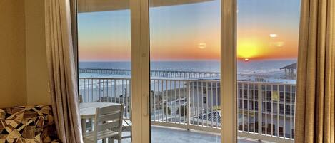 Enjoy beautiful views and sunsets from your living area!
