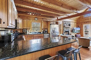 Kitchen with Granite Counters and Stainless Appliances, very well equipped kitchen