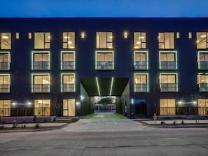 front of the building