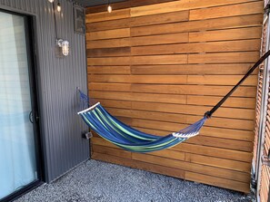 Patio with hammock