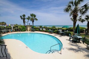 Take a cool dip in the sparkling oceanfront pool.