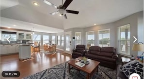 Living Room into kitchen/dining