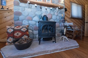 cozy propane fireplace for cool nights or for winter