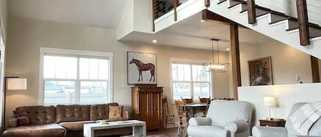 Beautiful combination of Historic details with modern upgrades such as the open  concept Living area with vaulted ceiling