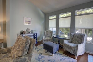 Separate sitting area.