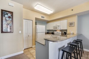 Full Size Kitchen with Bar Seating