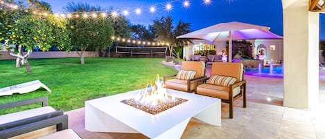 Spacious backyard designed for entertainment and relaxation