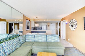 Spacious living room area