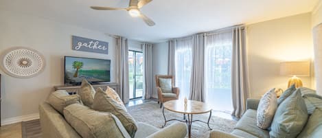 Sandy Feet Retreat, Edgewater Villa 1104 in beautiful Panama City Beach, Florida. You'll love this ground floor villa!