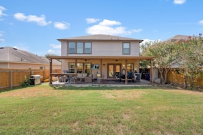 Backyard. Great for entertaining.