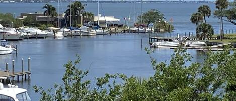 Relaxing view of Melbourne Harbor and the Indian River