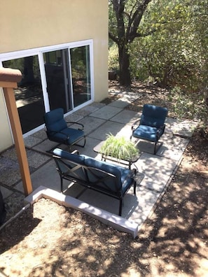 Outdoor patio are with barbeque