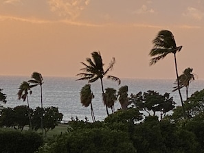 Sunset view from the lanai 