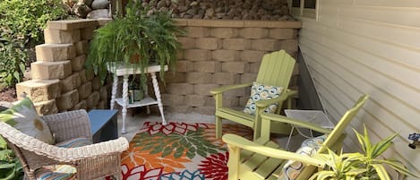 Outdoor patio area. Relax and enjoy!