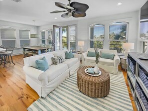 A cozy living room located on the 2nd floor of the house