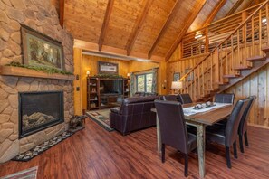 Dining area with Gas Fireplace
