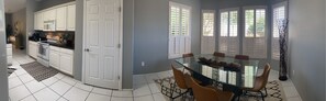 Large kitchen with big pantry for your use while staying