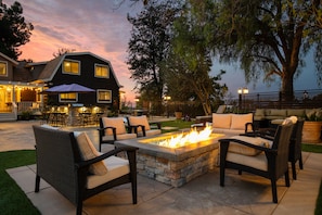 Evenings by the fire pit.