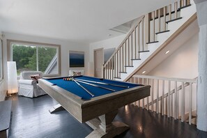 Pool table (Ping Pong Table in Garage can be used there or moved inside