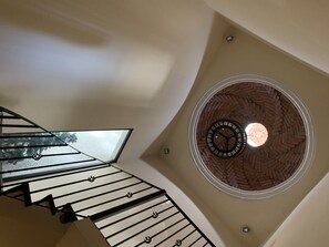 View of staircase ceiling