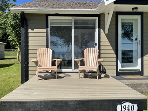 The deck off of the Master Bedroom