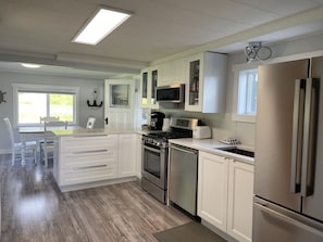 Kitchen looking into dining room