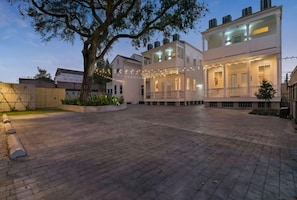 Property front in the evening