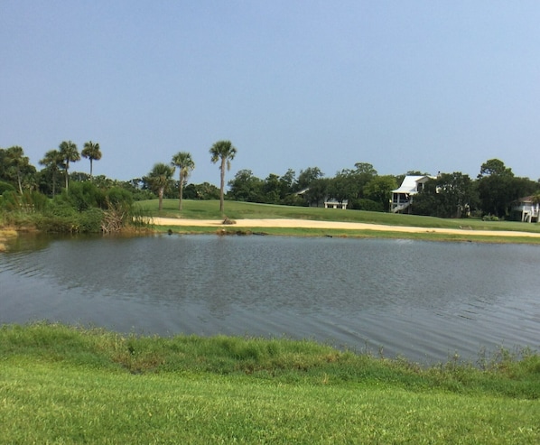 Sea Palms 18th green and lagoon view