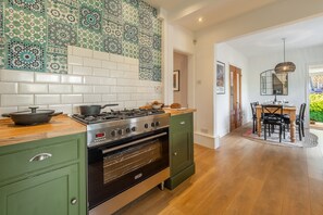 Ground floor: Kitchen with duel-fuel range cooker and dining area