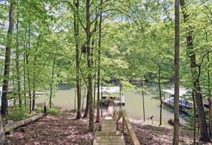 Stairs down to our dock!