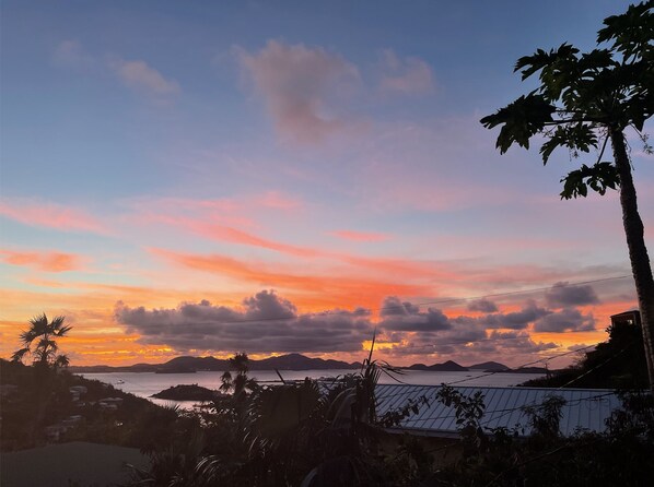 Spectacular sunset view from the front porch.