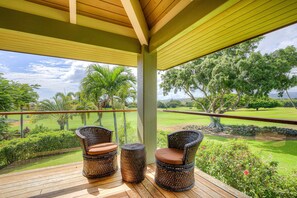 Wraparound covered lanai features outstanding views 