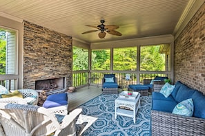 Screened-In Deck | Wood-Burning Fireplace