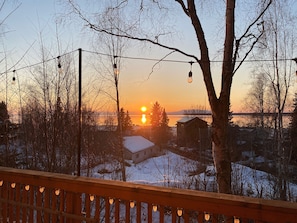 View from private deck in winter