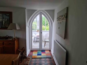 View into the garden room from the dining room