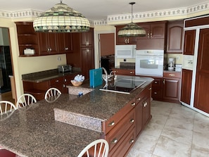 Gourmet kitchen with granite counters