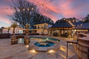 Back Patio at dusk