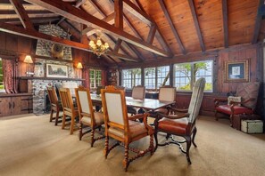 Grand Dining Room: Fireplace View